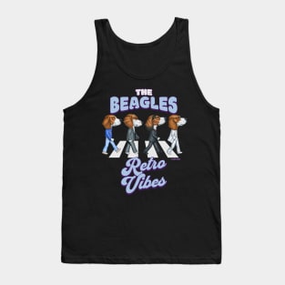 Classic street by the beagle dogs on The Beagles Retro Vibes Tank Top